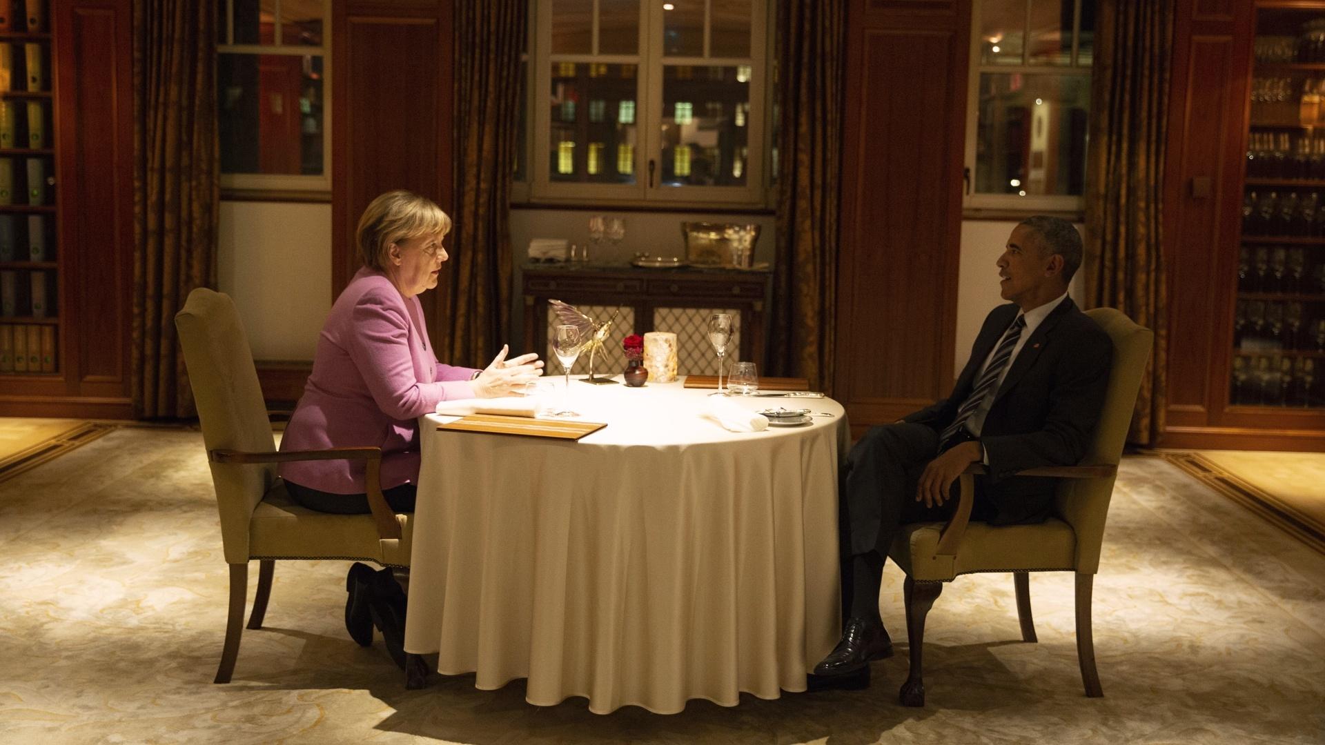 Angela Merkel with Barack Obama