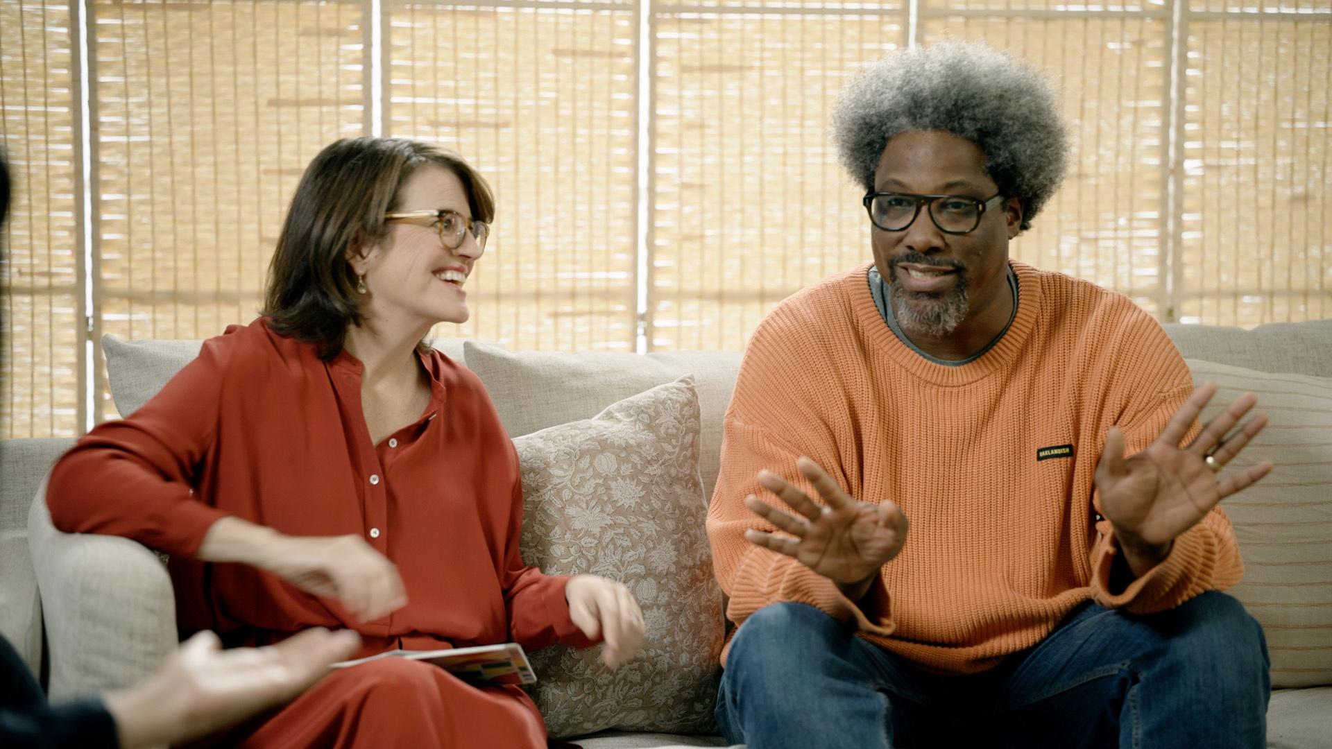 Kelly Corrigan and W. Kamau Bell in Oakland