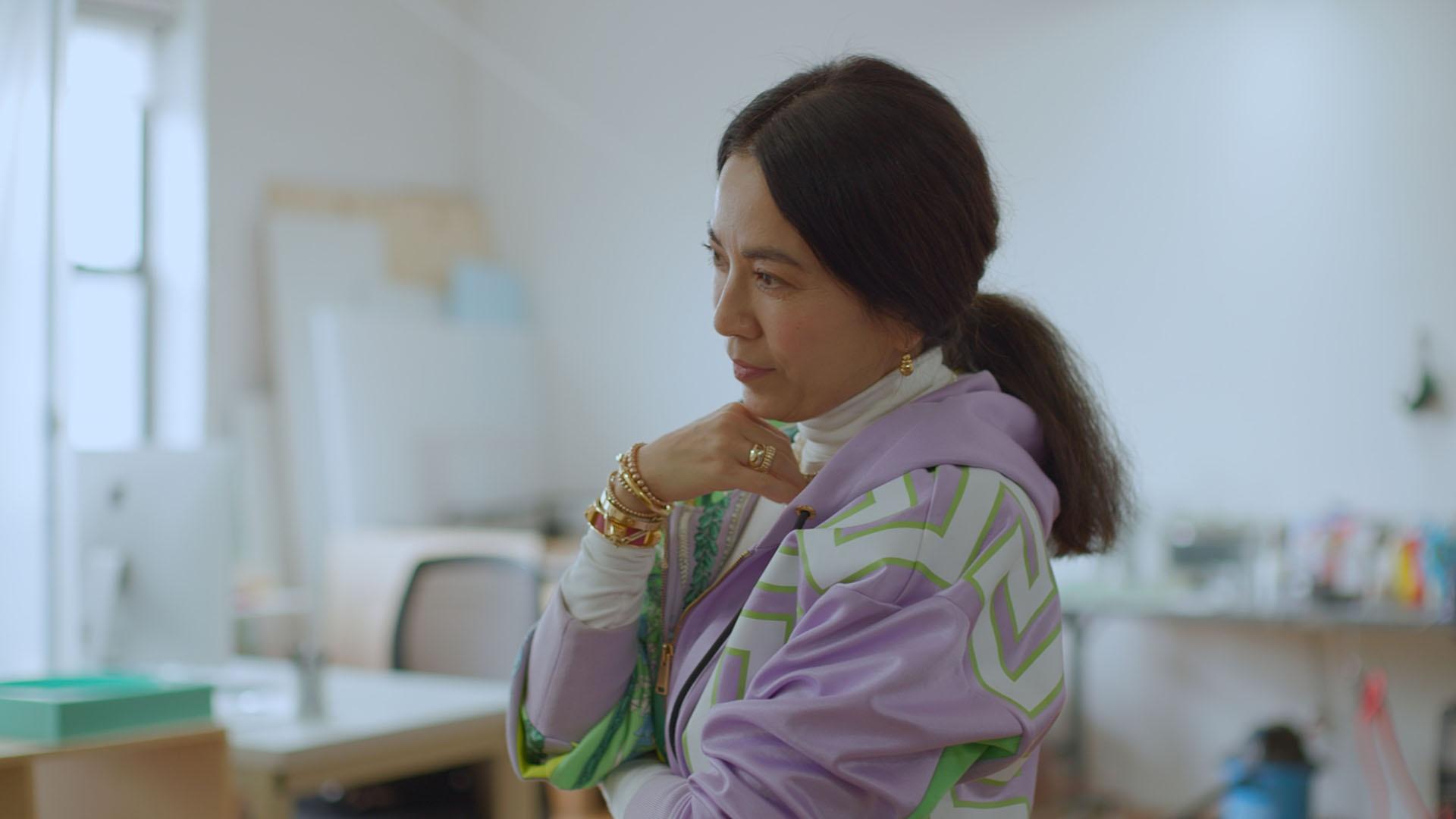 Anicka Yi in her studio in Brooklyn, NY.