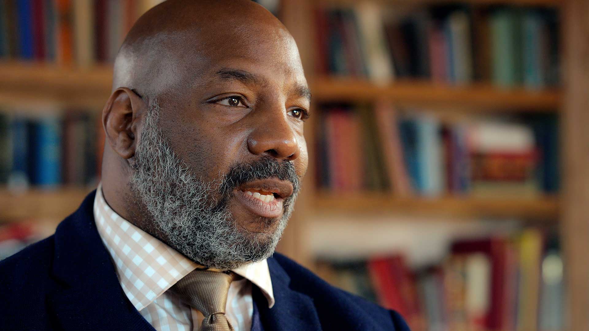 Columbia Journalism School Dean Jelani Cobb speaking in One Person, One Vote documentary