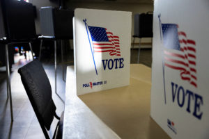 FILE PHOTO: A voting booth is pictured in Ohio