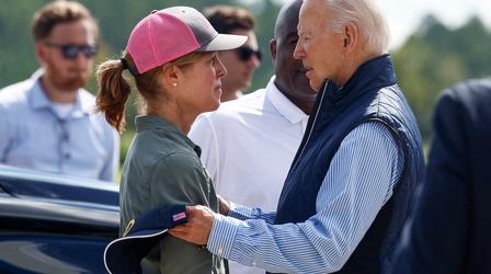 Video thumbnail: PBS News Hour News Wrap: Biden tours Helene storm damage in Carolinas