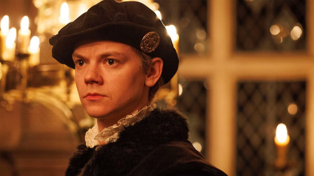 Rafe Sadler (Thomas Brodie-Sangster)Gregory Cromwell (Charlie Rowe) in Wolf Hall: The Mirror and the Light